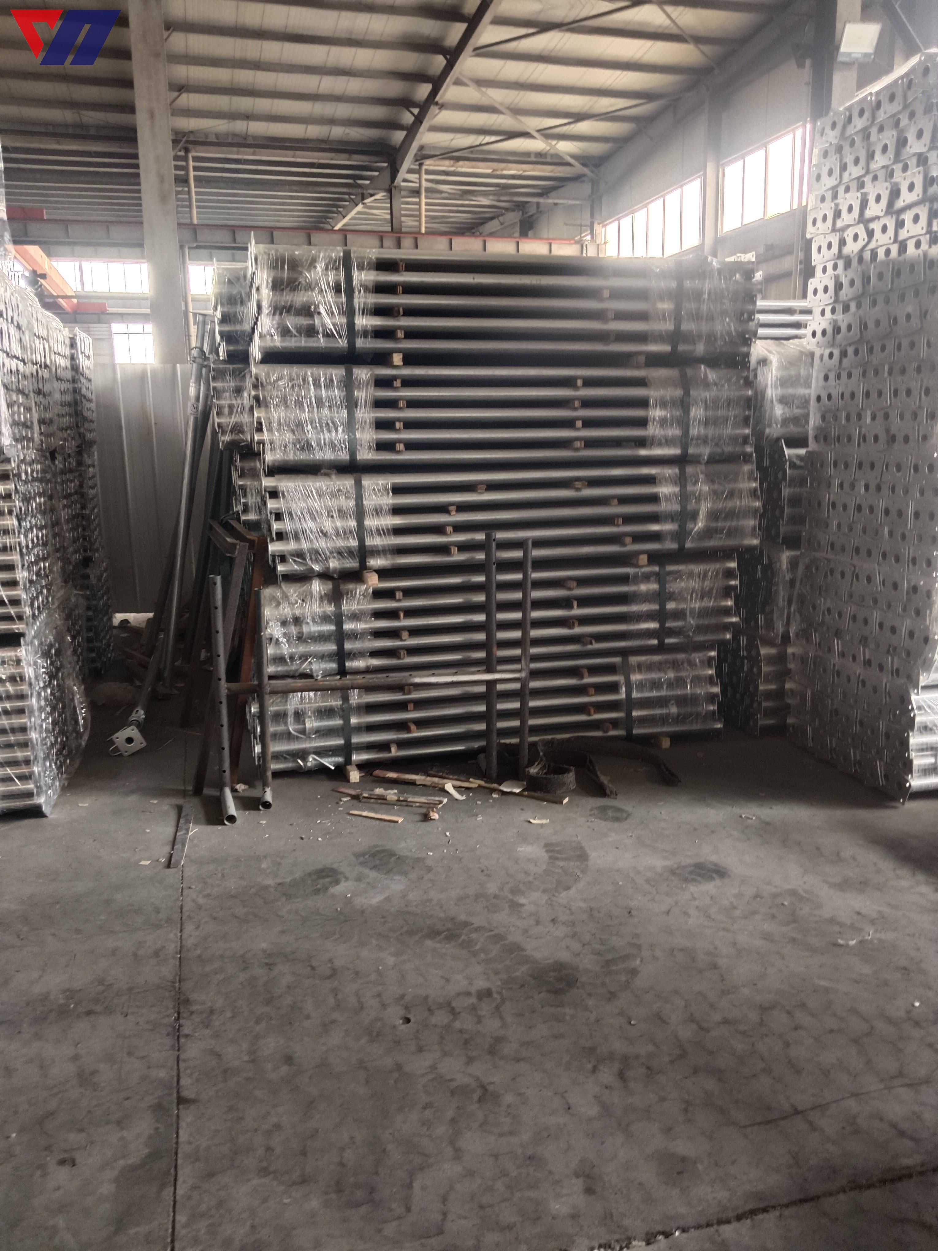 Galvanized steel support