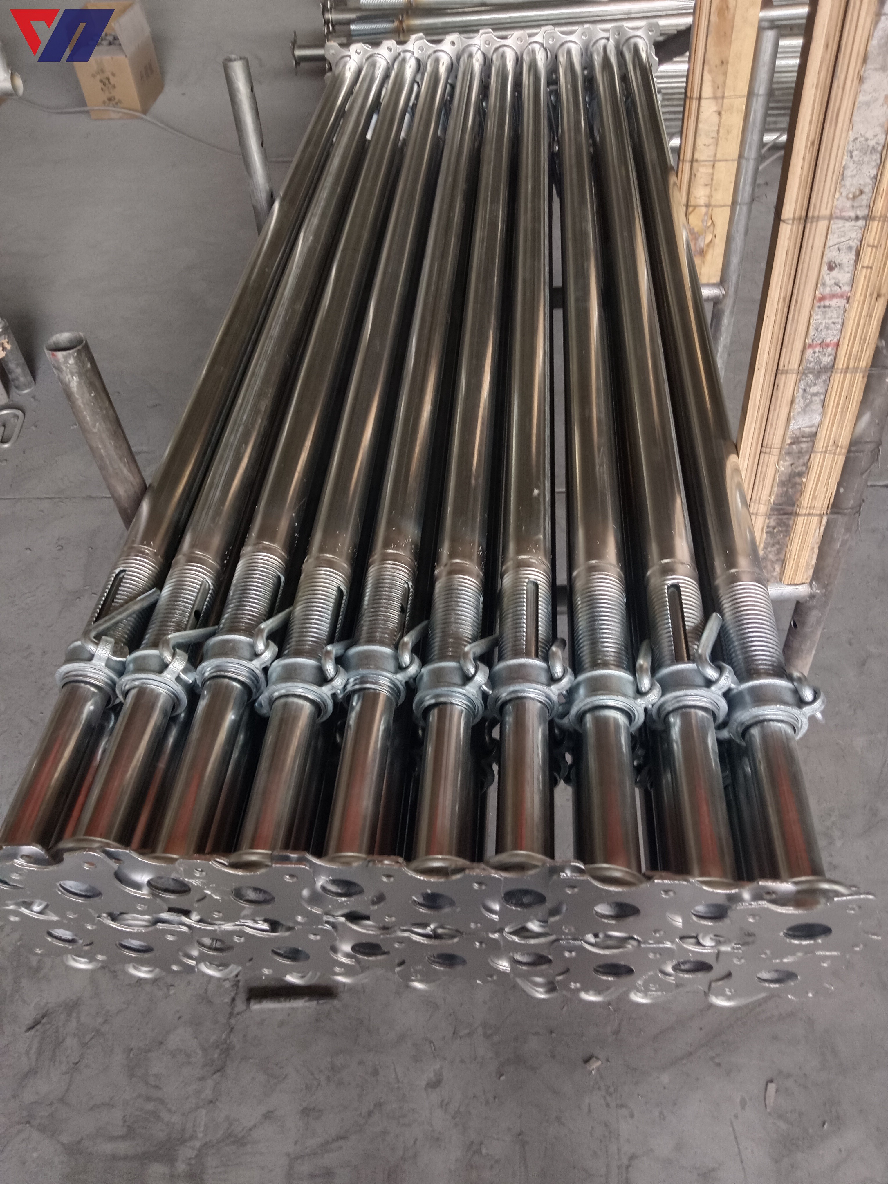 Galvanized steel support