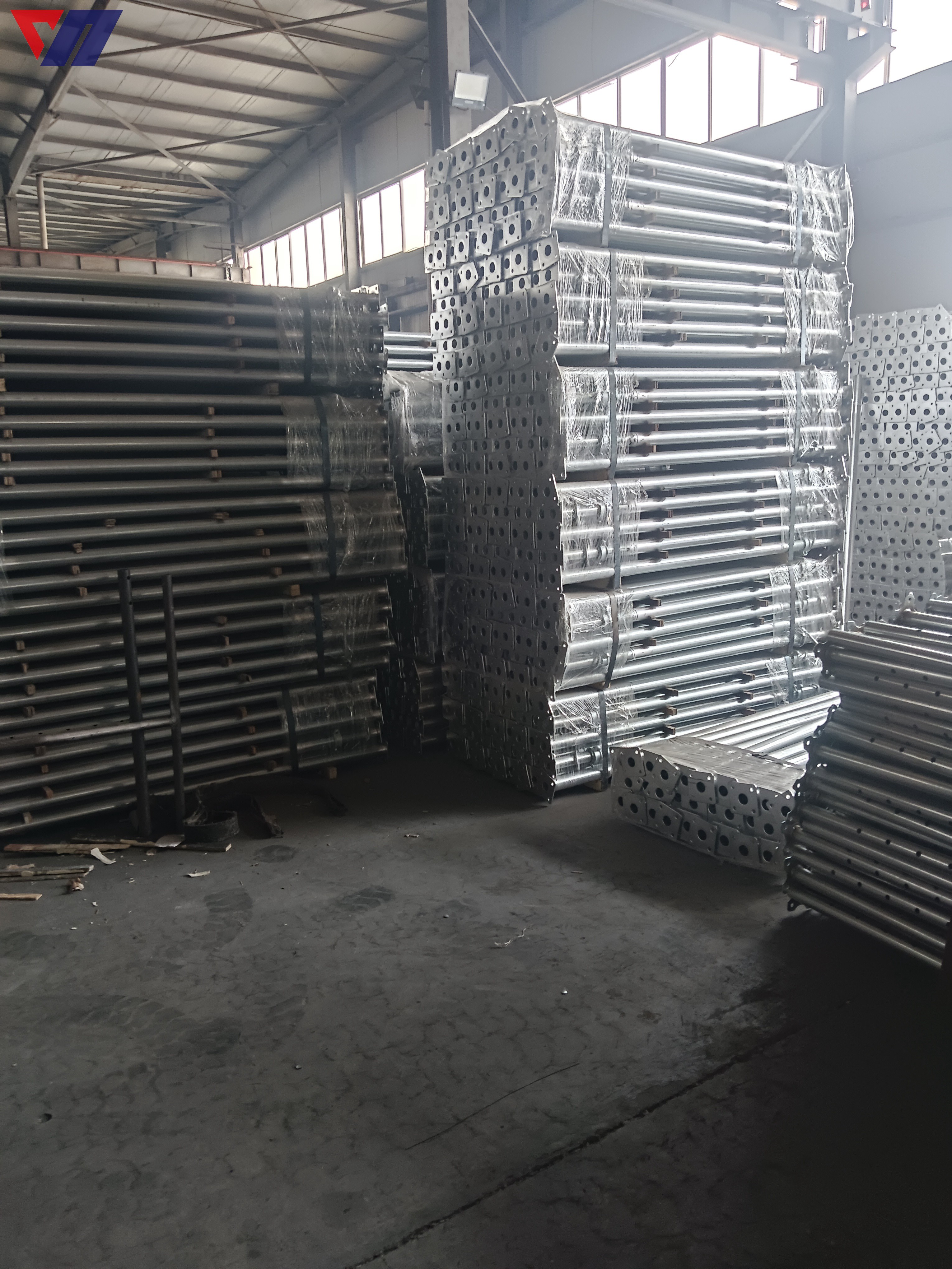 Galvanized steel support