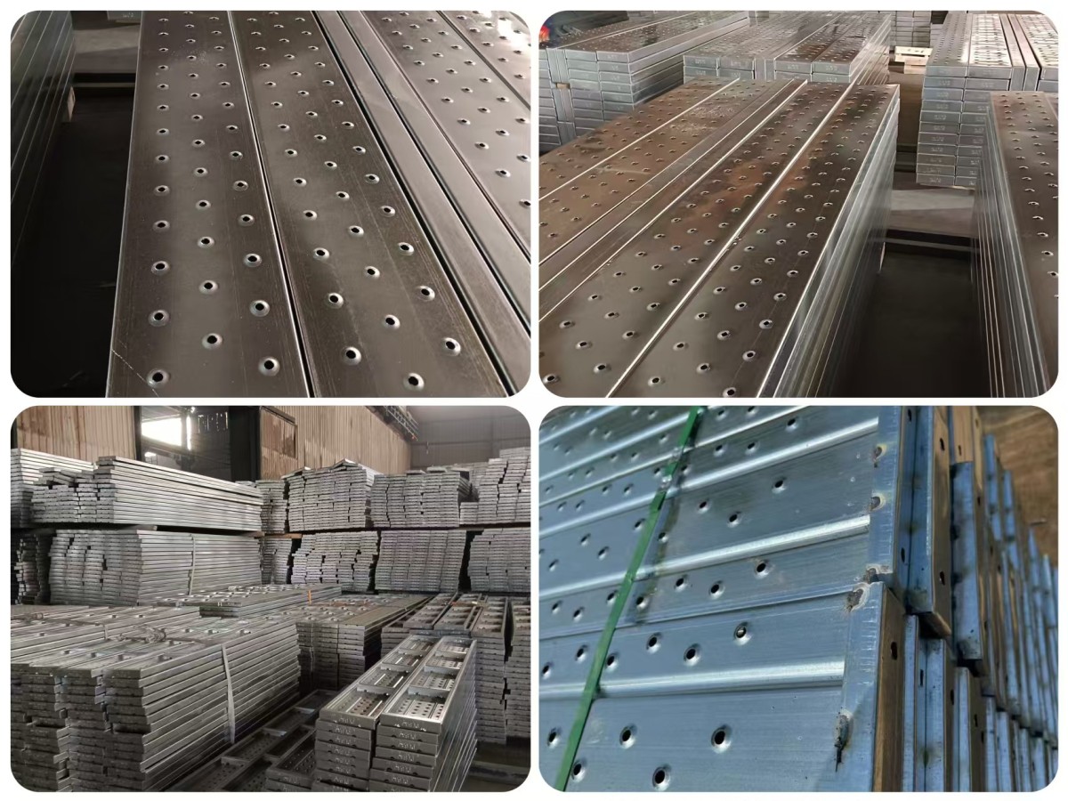 Galvanized steel scaffolding plank