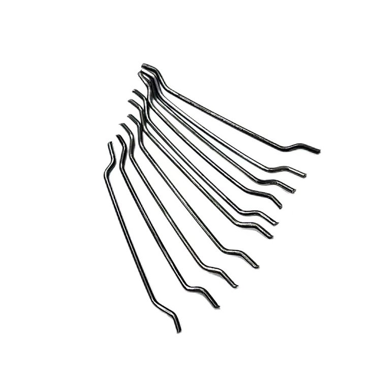 Single wire end hook shaped steel fibers