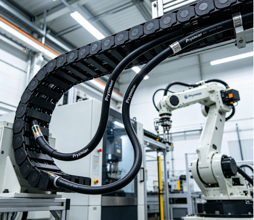 Prysmian Premium Industrial Cable, Flexible Drag Chain Control Cable, Shielded Signal & Power Cable, Oil Resistant Heat Resistant Industrial Wire For Automation Machinery Port Engineering