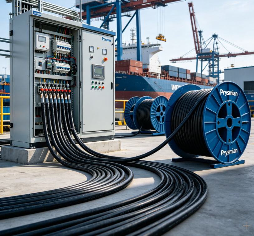 Prysmian Premium Industrial Cable, Flexible Drag Chain Control Cable, Shielded Signal & Power Cable, Oil Resistant Heat Resistant Industrial Wire For Automation Machinery Port Engineering