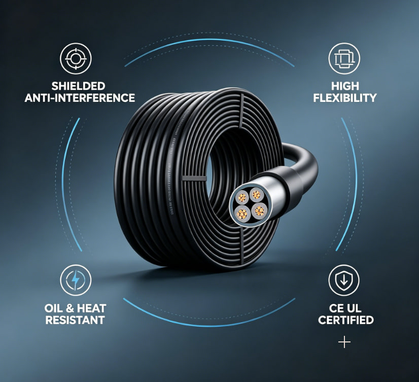 Prysmian Premium Industrial Cable, Flexible Drag Chain Control Cable, Shielded Signal & Power Cable, Oil Resistant Heat Resistant Industrial Wire For Automation Machinery Port Engineering