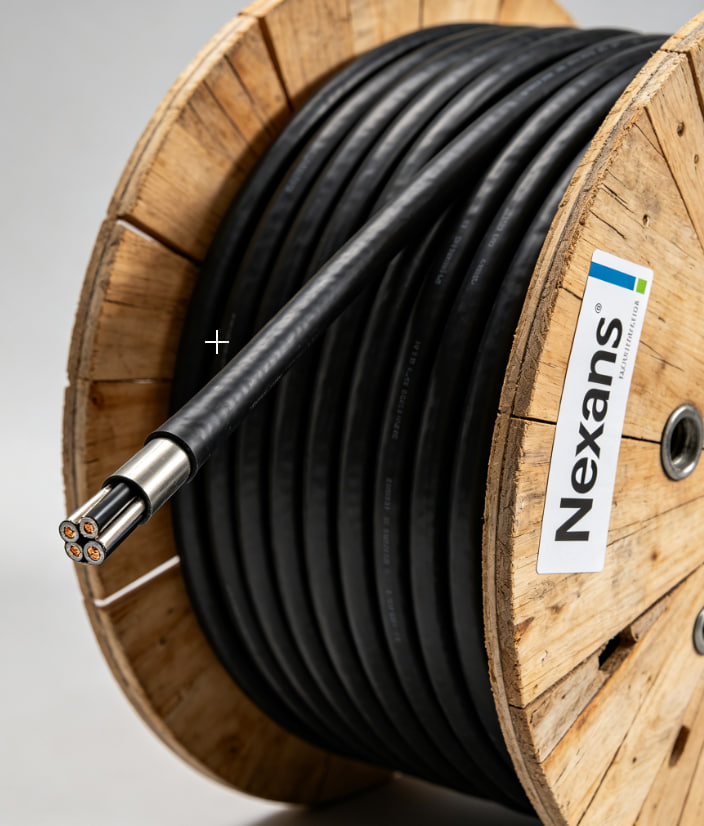 Nexans Premium Industrial Flexible Cable, Low Smoke Zero Halogen Flame Retardant Control Cable, Shielded Servo Power Wire, Wear Resistant Industrial Cable For Automation Railway Port Construction