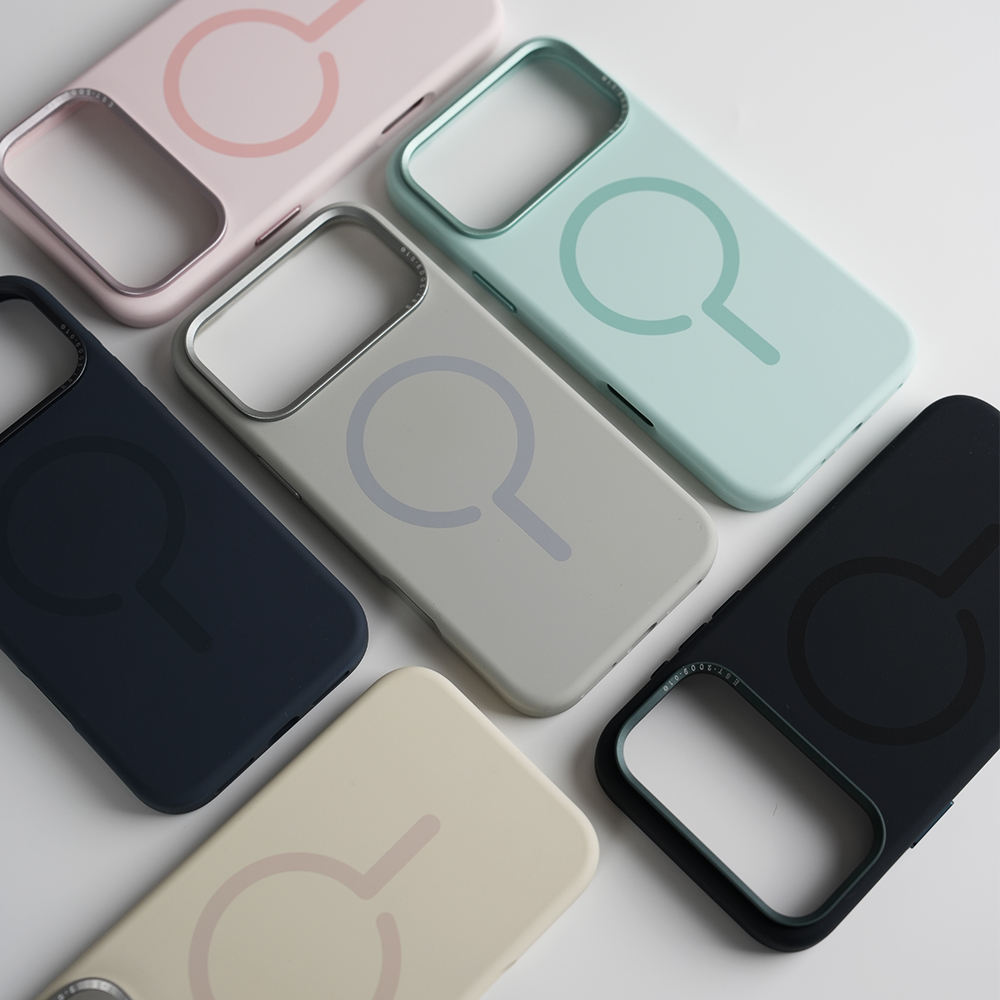 S009 Stylish Liquid Silicone Magnetic Phone Case for iPhone 17, 16, 15, 14 Pro Max Liquid Silicone Phone Case