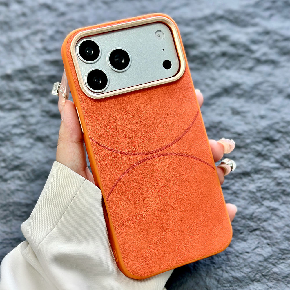L199 Stylish Retro Leather Phone Case for iPhone 17, 16, 15, 14 Pro Max; Scratch-resistant Protective Case for Samsung and Android Phones.