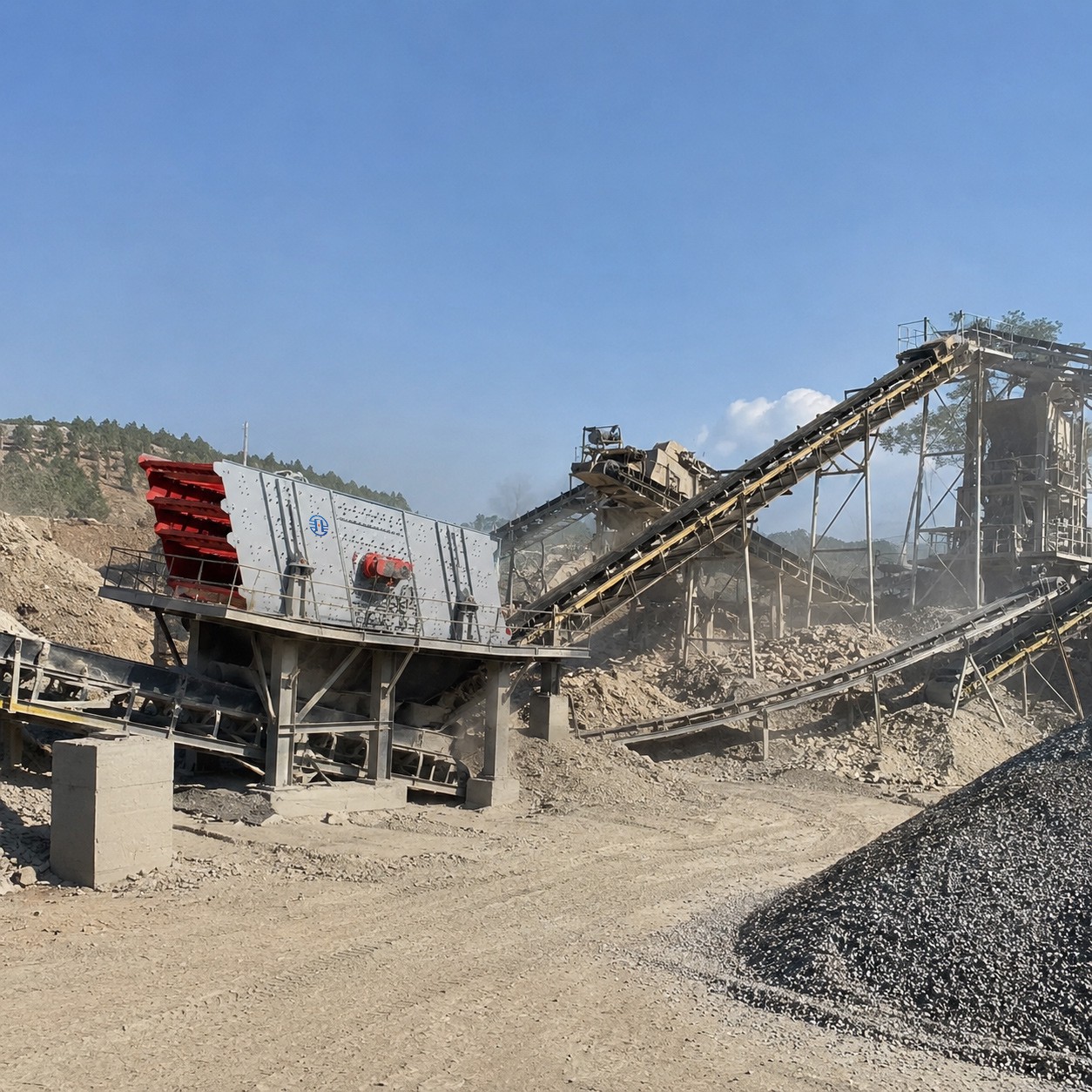 Machine de criblage vibrant circulaire efficace pour la séparation des granulats et des minerais
