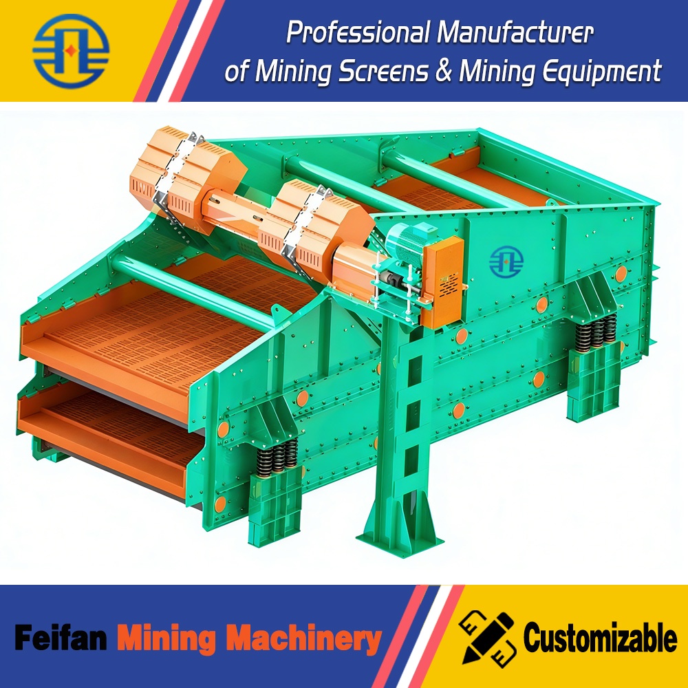 Machine de criblage vibrant linéaire pour minerai minier FEIFAN, entretien facile, longue durée de vie
