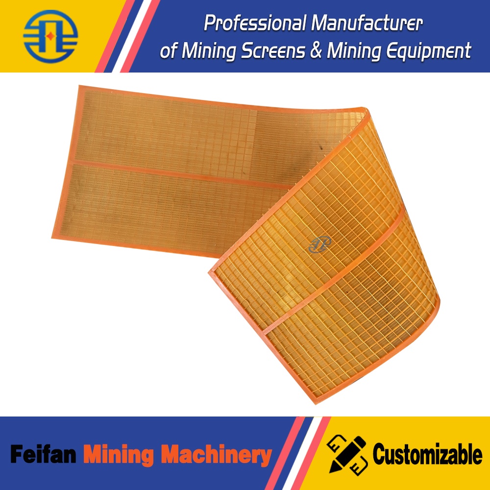 Treillis de criblage en polyuréthane avec fabrication de dimensions d’installation par tension personnalisées flexibles adaptées à divers cadres de tamis