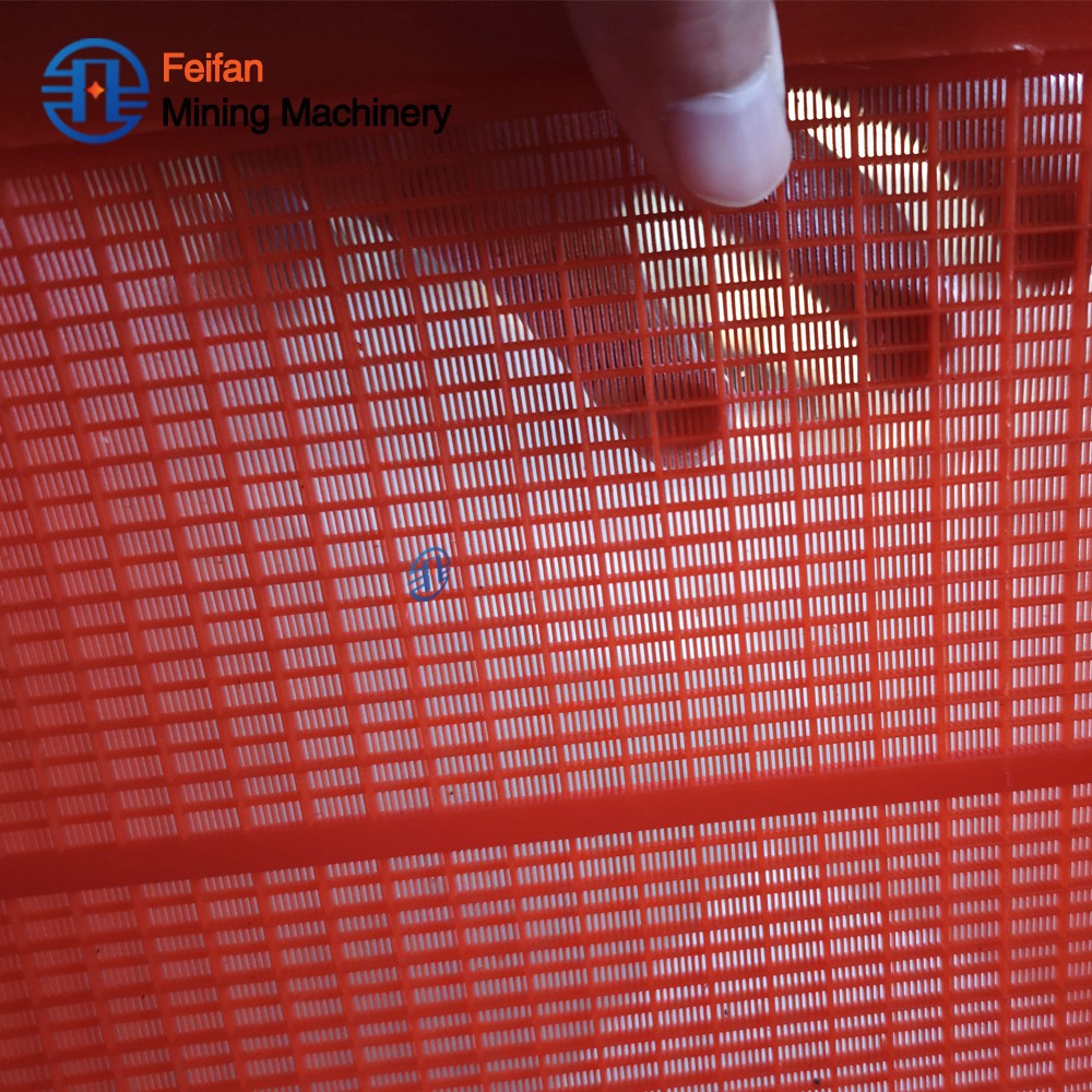appliqué à la séparation des particules fines dans les lignes industrielles de classification humide du minerai Maille de criblage PU haute fréquence en polyuréthane