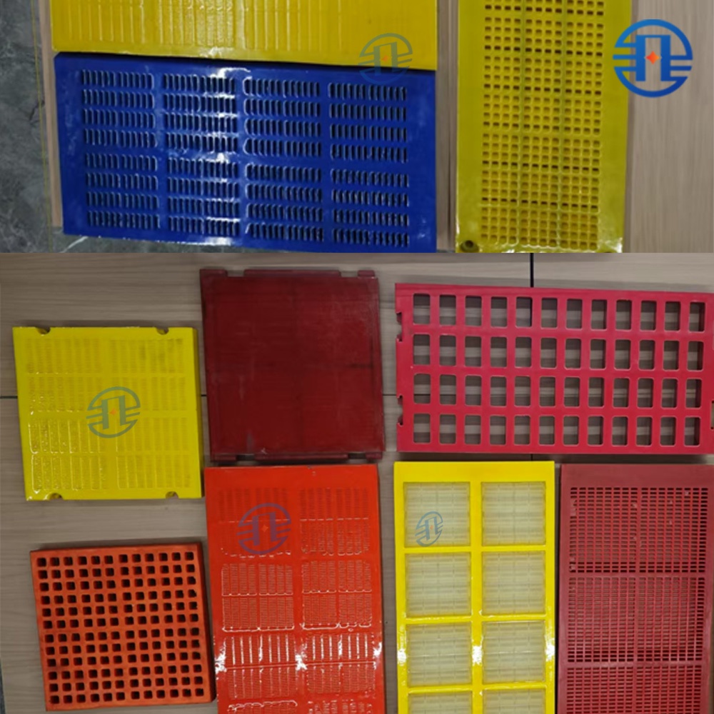 appliqué à la séparation des particules fines dans les lignes industrielles de classification humide du minerai Maille de criblage PU haute fréquence en polyuréthane