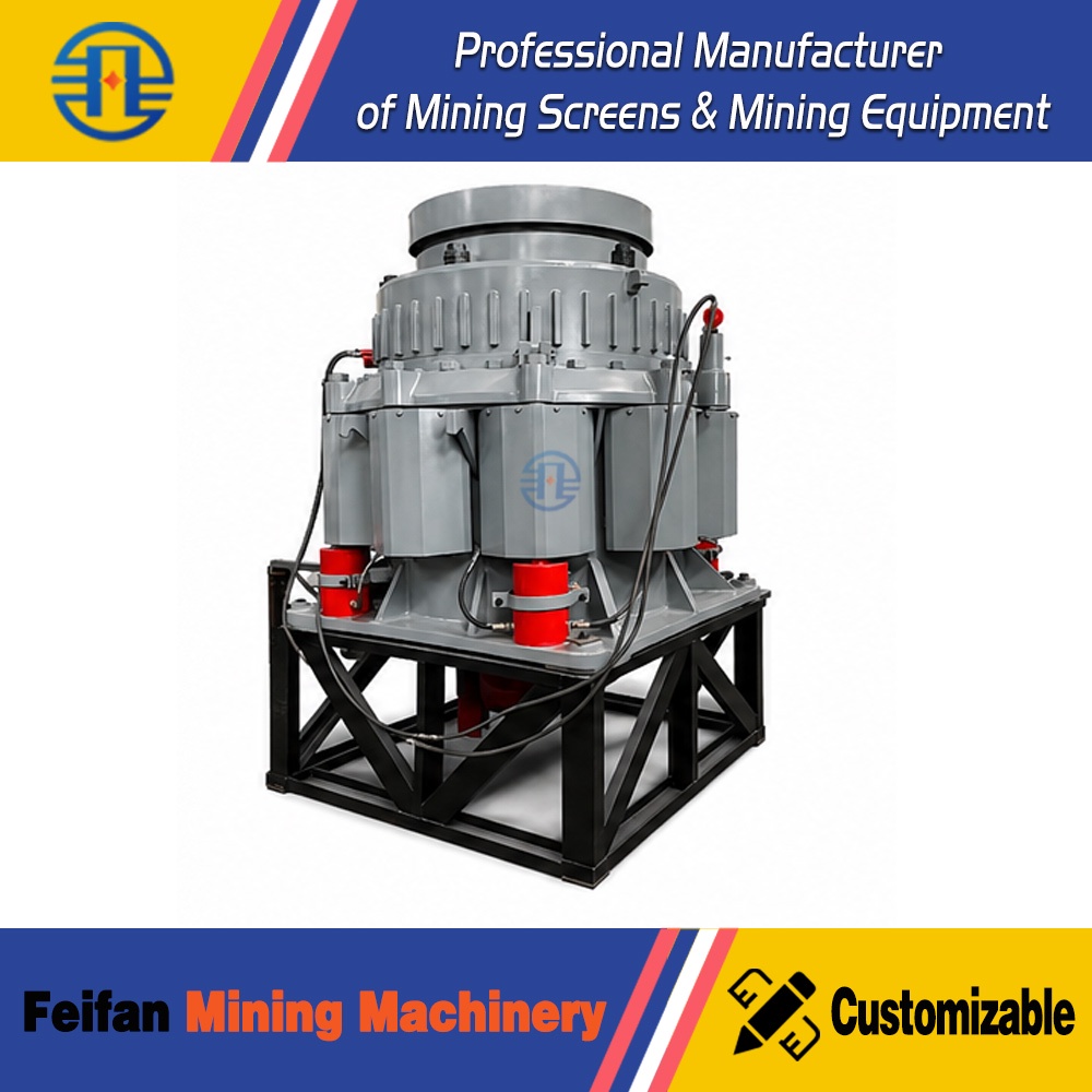 FEIFAN Concasseur à cône hydraulique multicylindre de grande capacité utilisé dans une ligne de production de granulats