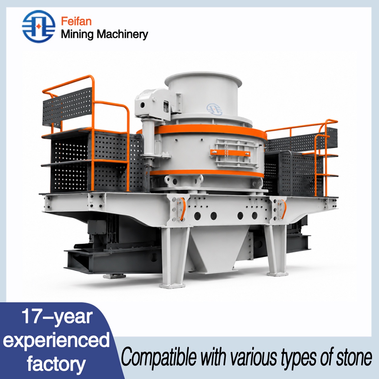 FEIFAN Mine Comprehensive Utilization HX-10 avec une capacité de 50-500t/h et un revêtement annulaire pour le traitement des stériles et des résidus, concasseur VSI