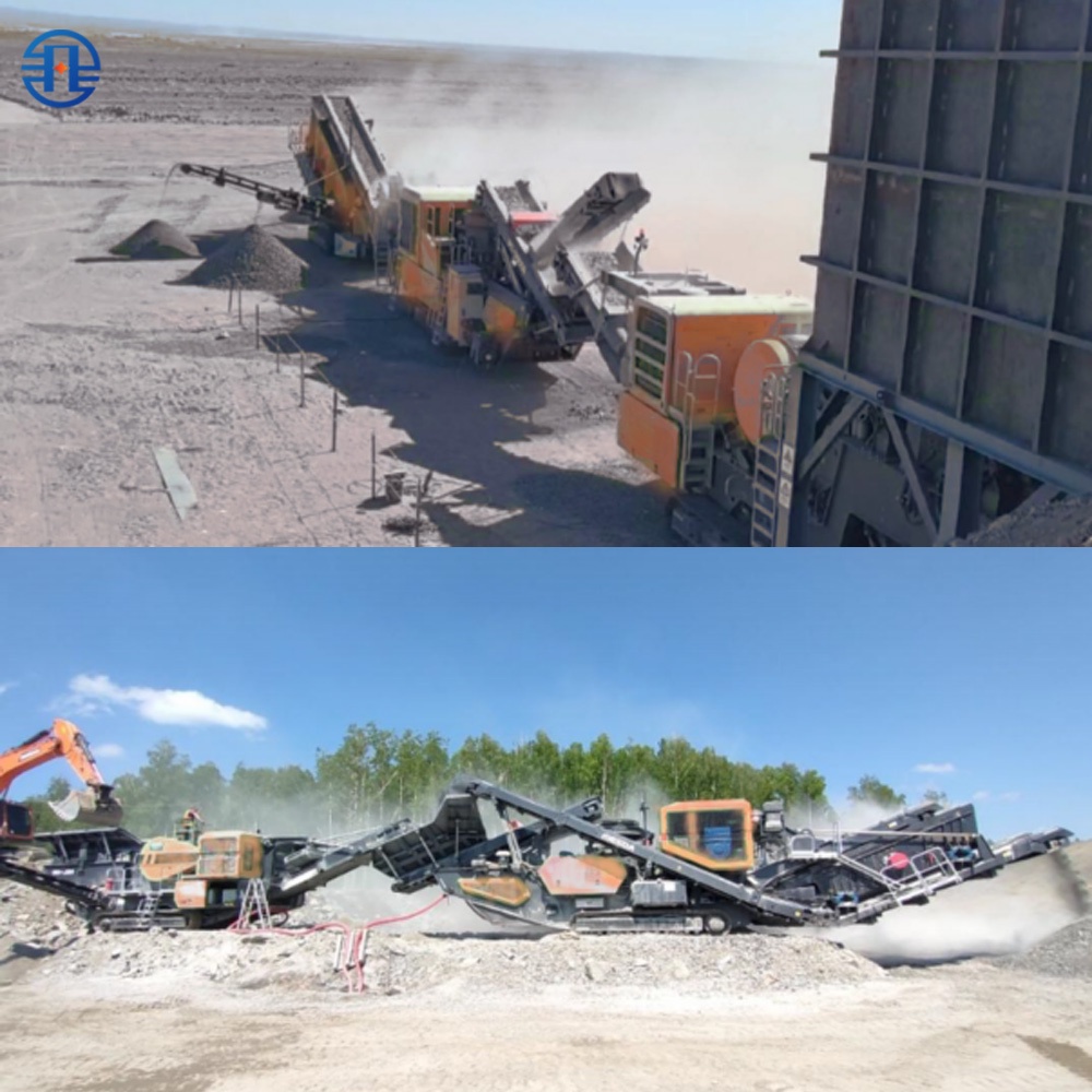 Équipement de concassage portable économique pour les projets de recyclage du béton et de démolition – concasseur mobile de roches
