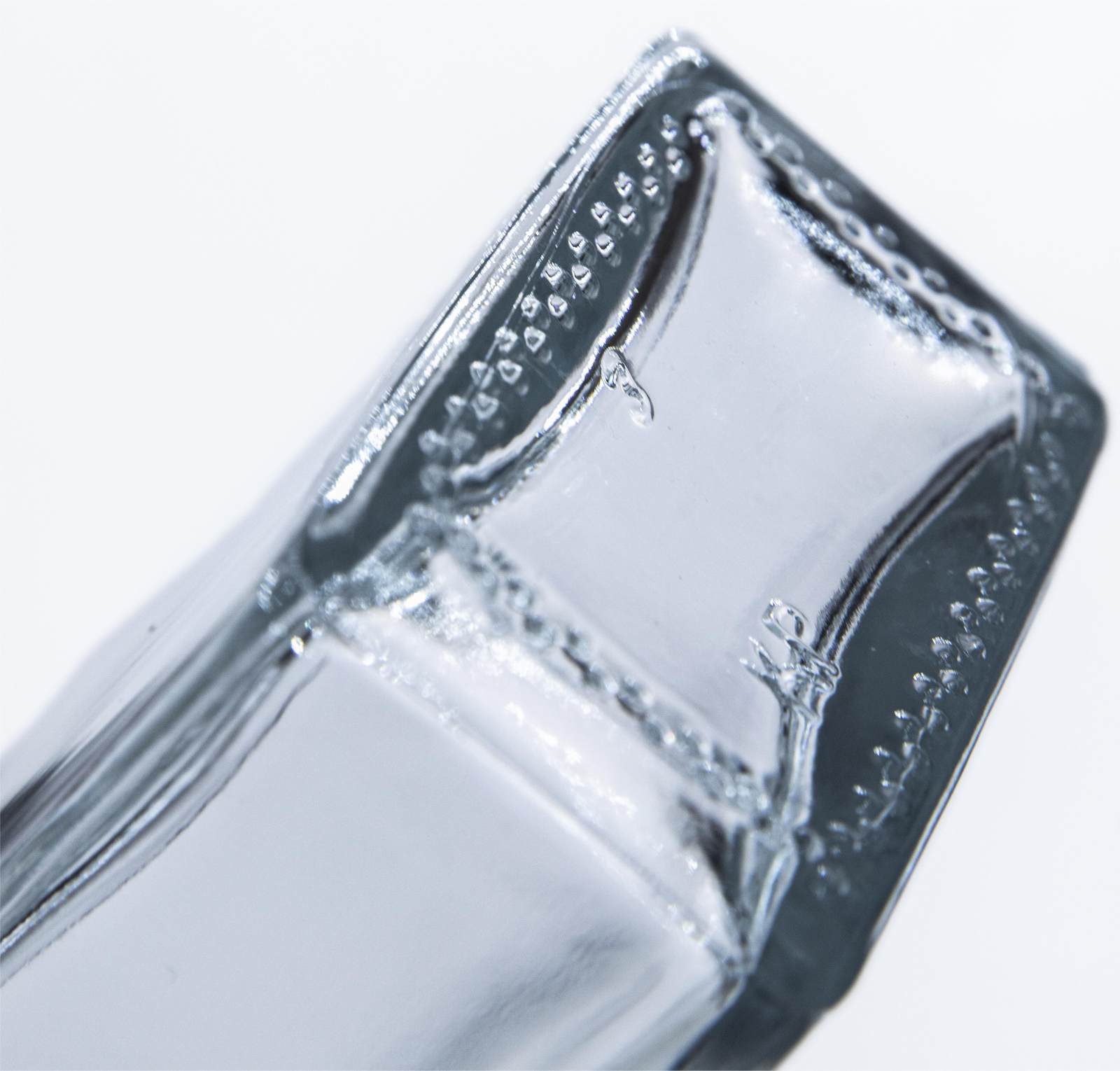 A1 375ml квадратная прозрачная стеклянная бутылка для крепких алкогольных напитков