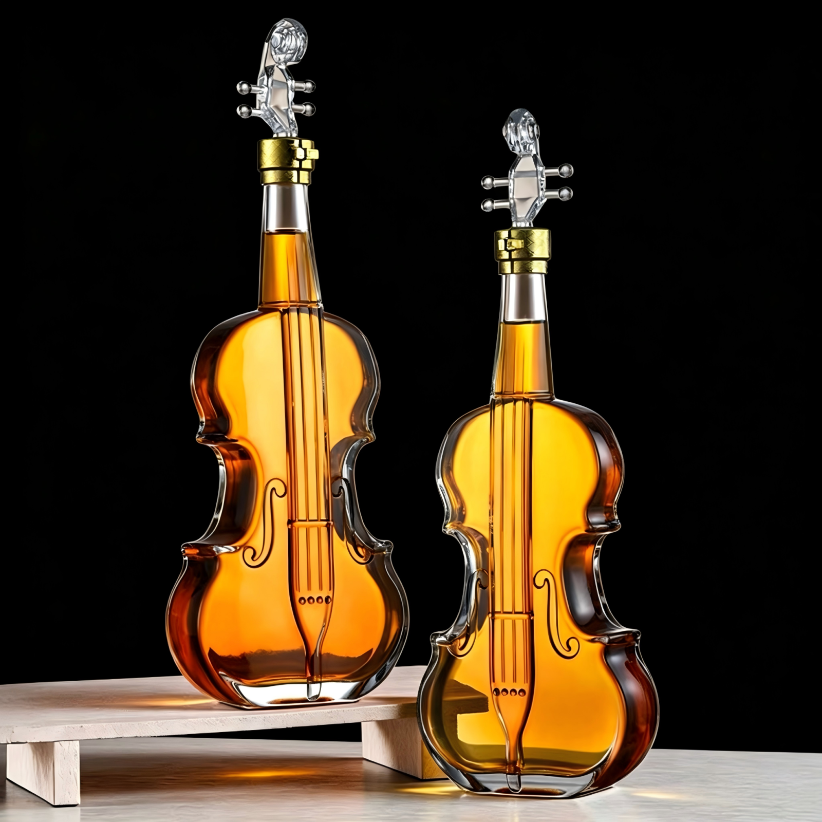 P-33，Botella de vidrio con forma de violín