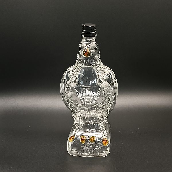 p-3，botella de vidrio con pico de ave