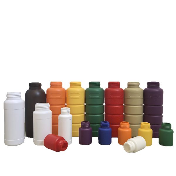 Botellas de plástico de colores
