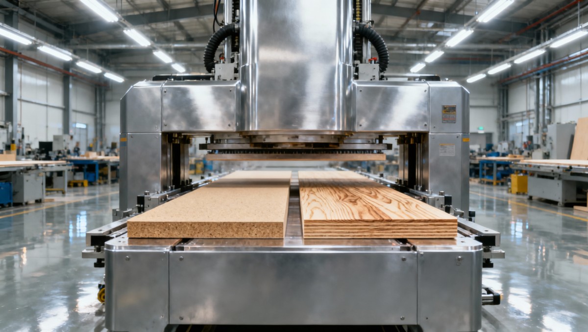 Can an automatic wood panel press machine handle both MDF and plywood without reconfiguration?