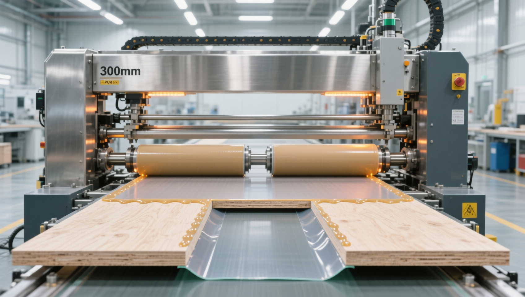 300mm PUR Wrapping Machine: Solving Edge Delamination on MDF Panels with Precision Glue Application Control