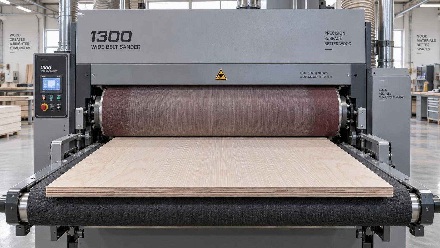 آلة صنفرة بحزام عريض 1300mm للخشب الرقائقي: لماذا تمنع الصنفرة التدريجية بحبيبات 80–120 انفصال الطبقات في خشب البتولا البلطيقي 18mm