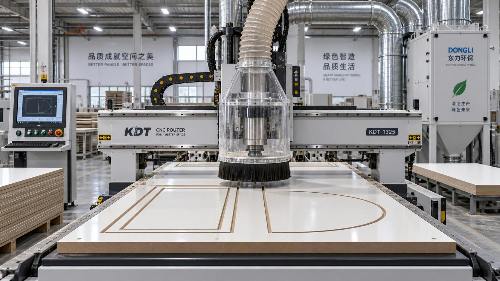Choosing interior decoration material processing machinery for dust control