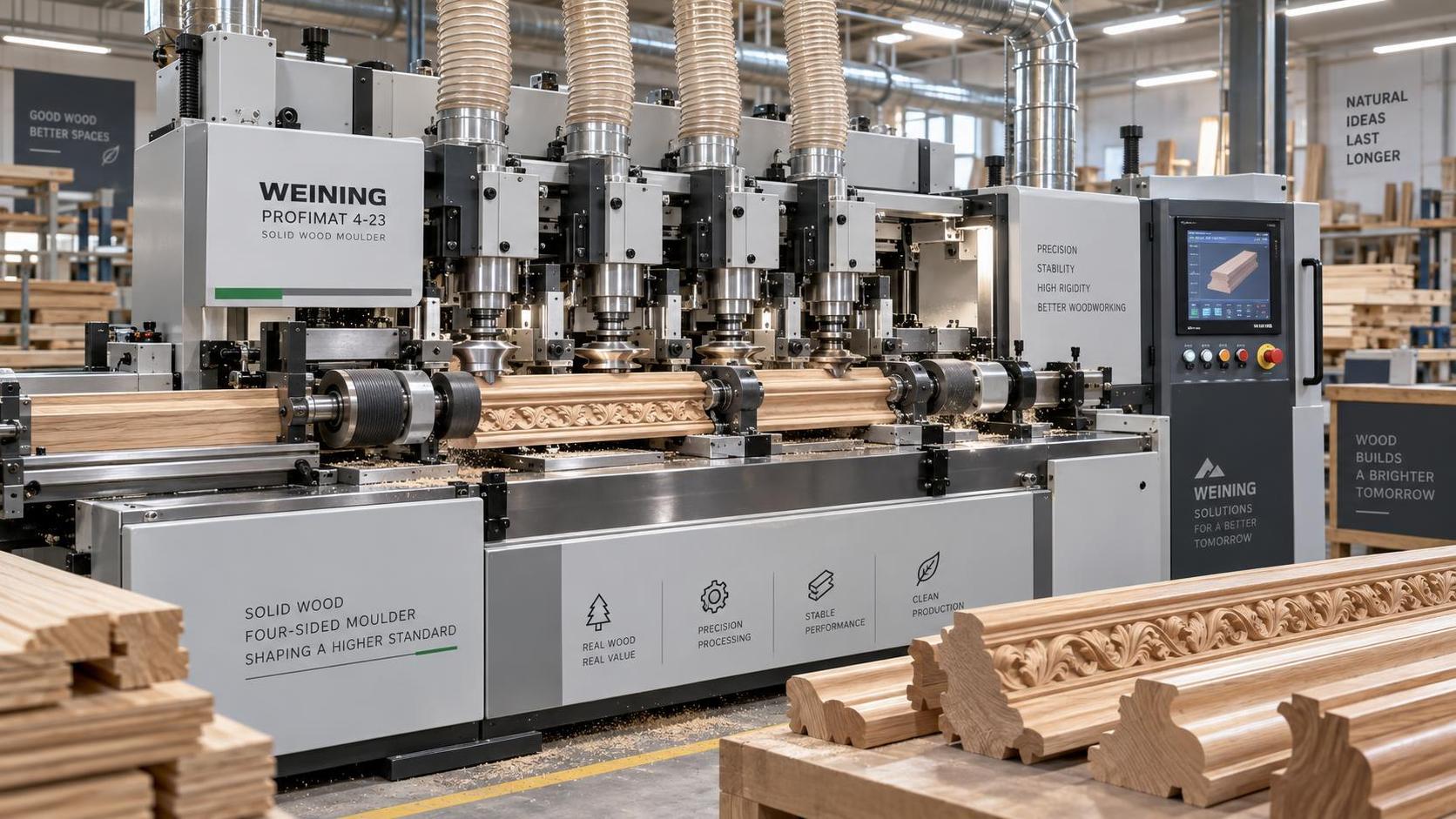 Choosing a solid wood moulding machine for complex profiles