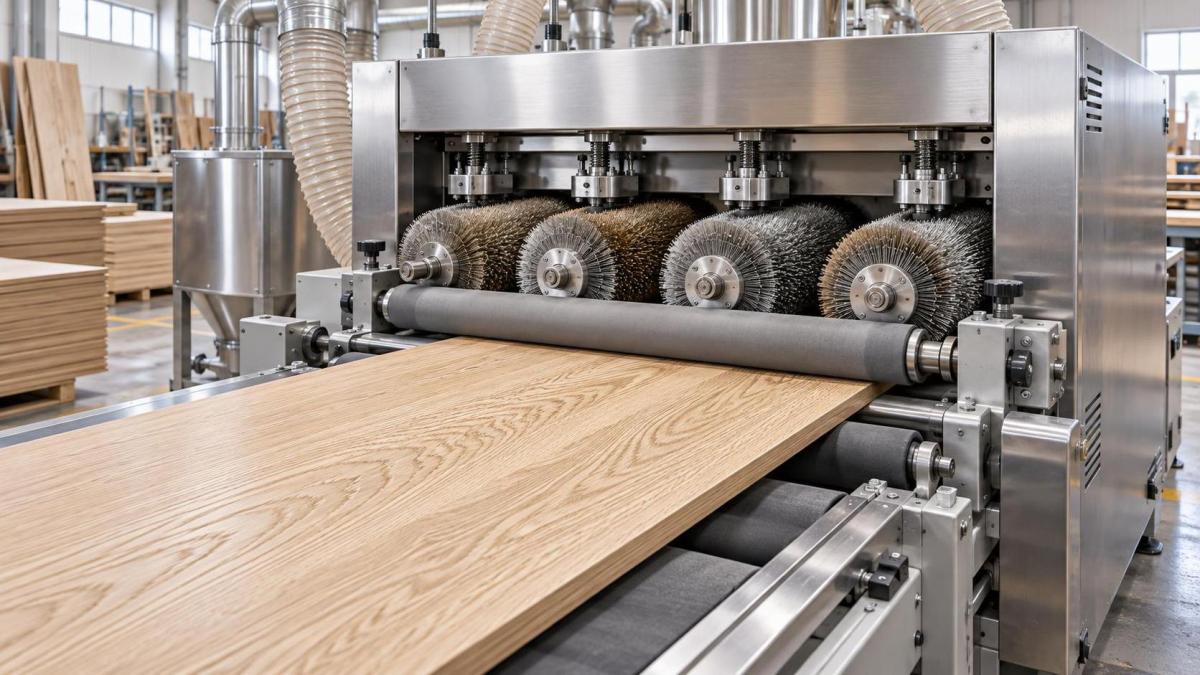 Comment les machines de brossage du veinage du bois créent une texture uniforme sur les panneaux plaqués