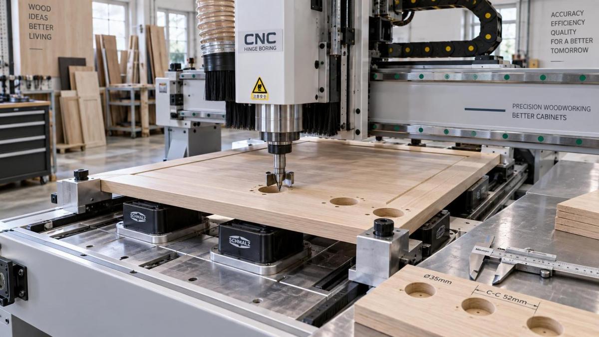 Solução de problemas de desalinhamento do caneco de dobradiça em máquinas CNC de fresagem de dobradiças Solução de problemas de desalinhamento do caneco de dobradiça em máquinas CNC de fresagem de dobradiças