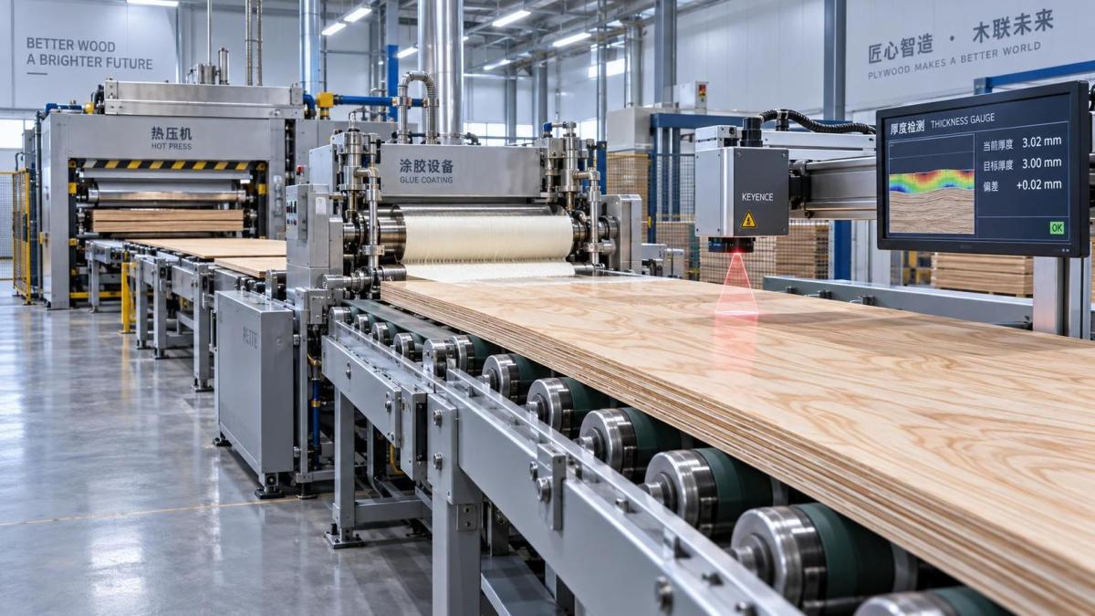 Como as máquinas de fabricação de compensado lidam com variações na espessura das lâminas?