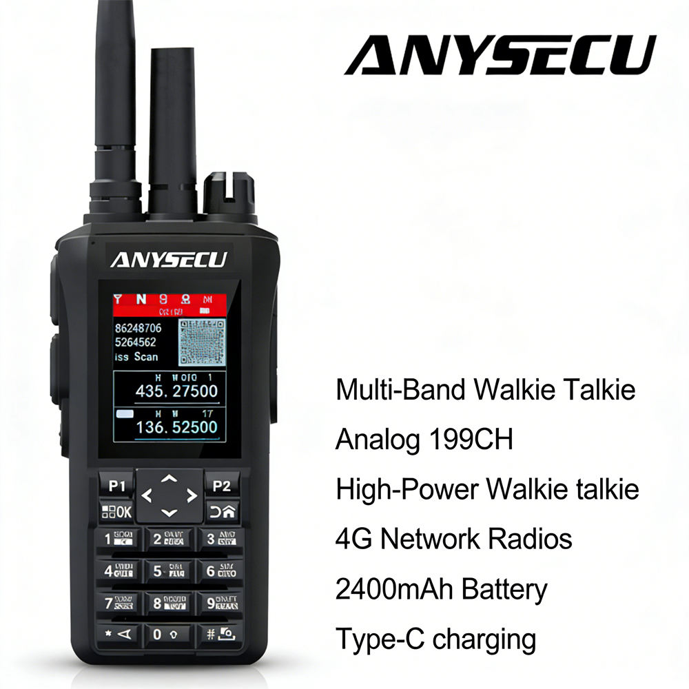 HD1567 EU 10W high-power dual-mode 4G PTT GPS 199CH Type-C VHF UHF multi band SIM card walkie talkie with 2400mAh battery