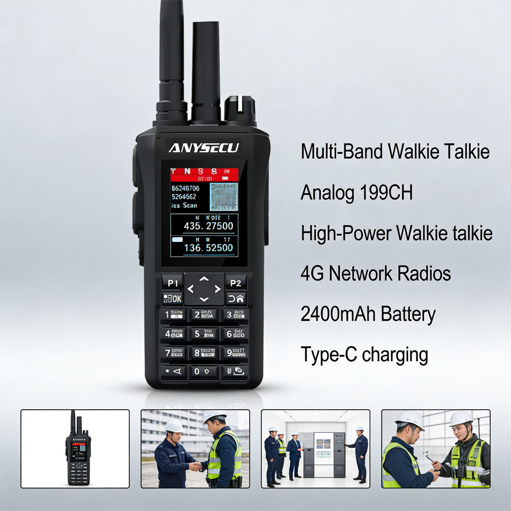HD1567 EU 10W high-power dual-mode 4G PTT GPS 199CH Type-C VHF UHF multi band SIM card walkie talkie with 2400mAh battery