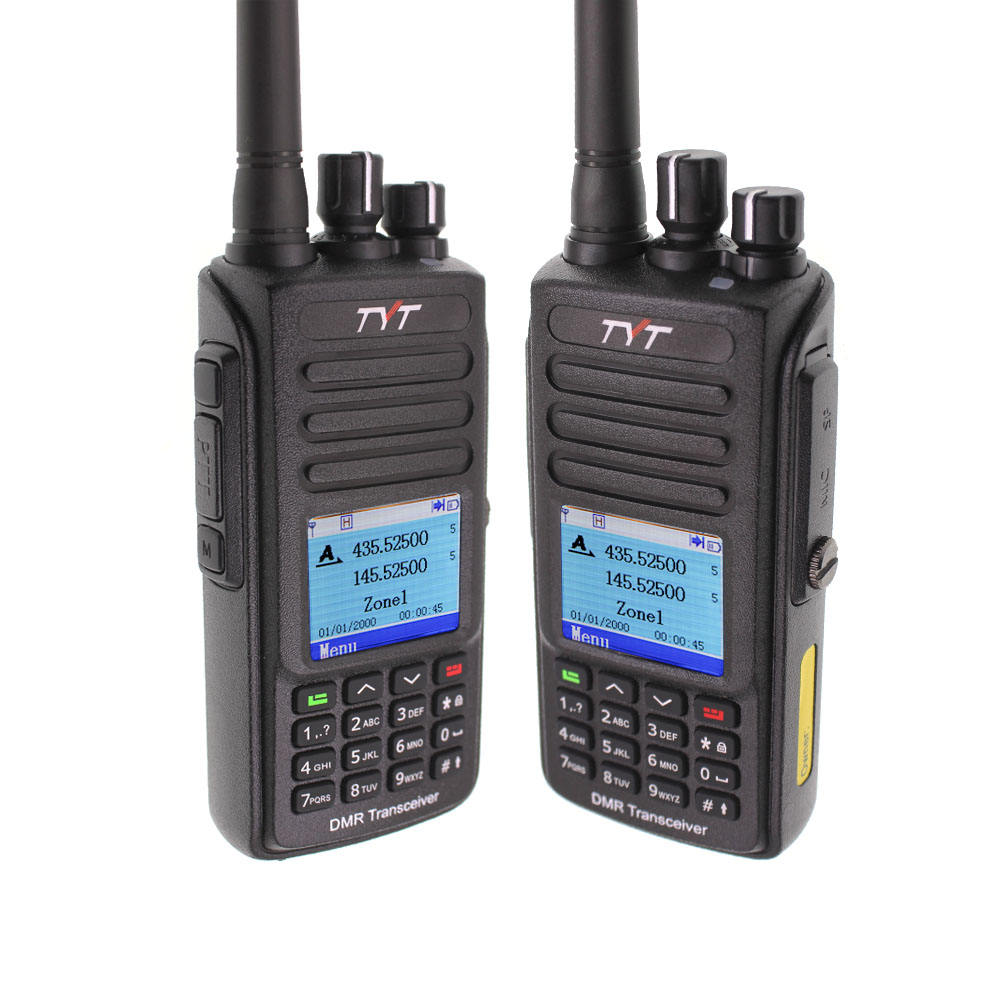 TYT Low Cost DMR Digital Radio MD-UV390 IP67 Waterproof Walkie Talkie Dual Frequency DMR Transceiver with GPS Function