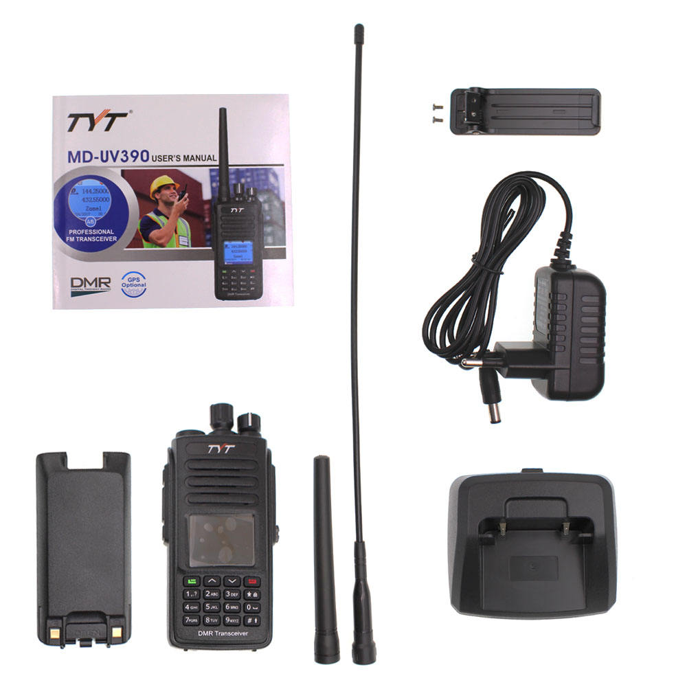 TYT Low Cost DMR Digital Radio MD-UV390 IP67 Waterproof Walkie Talkie Dual Frequency DMR Transceiver with GPS Function