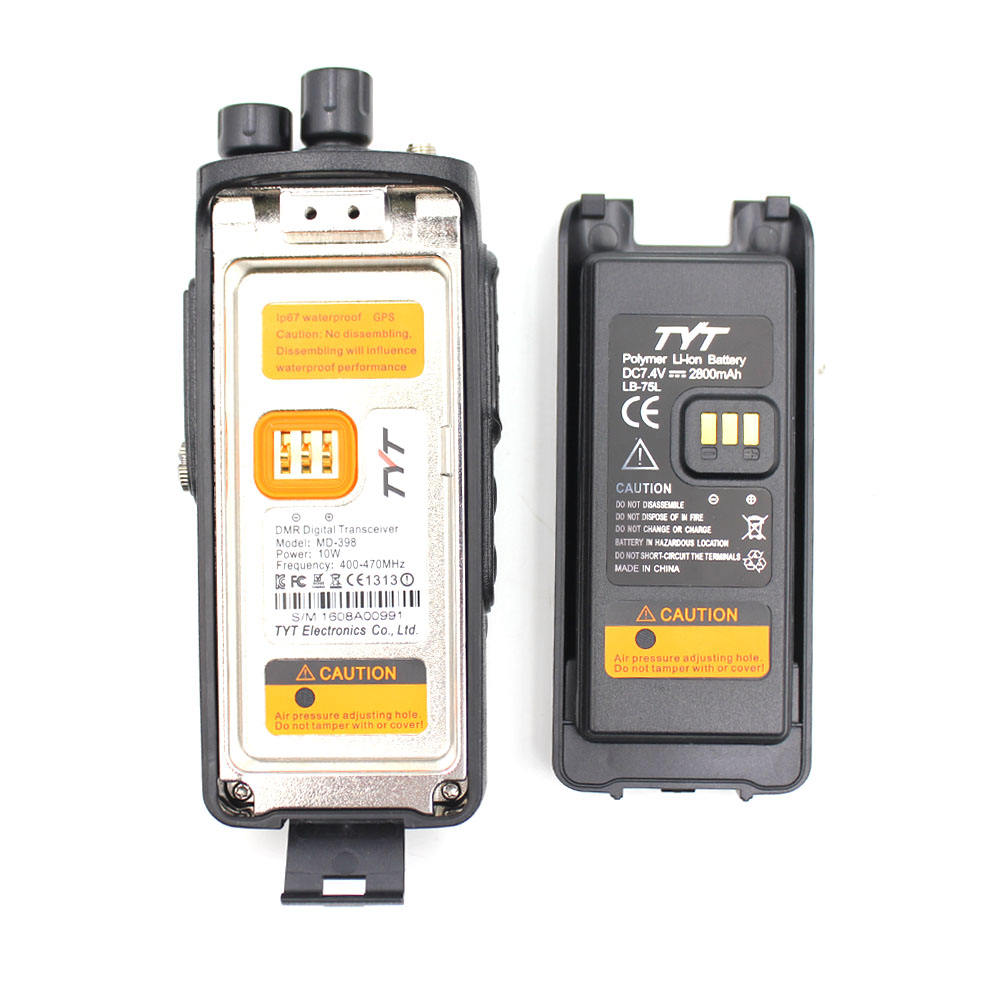 Tyt Dmr digital radio Md-398 10w UHF 400-480MHz with GPS Ip67 function analog 15 hour digital 25 hour walkie talkie