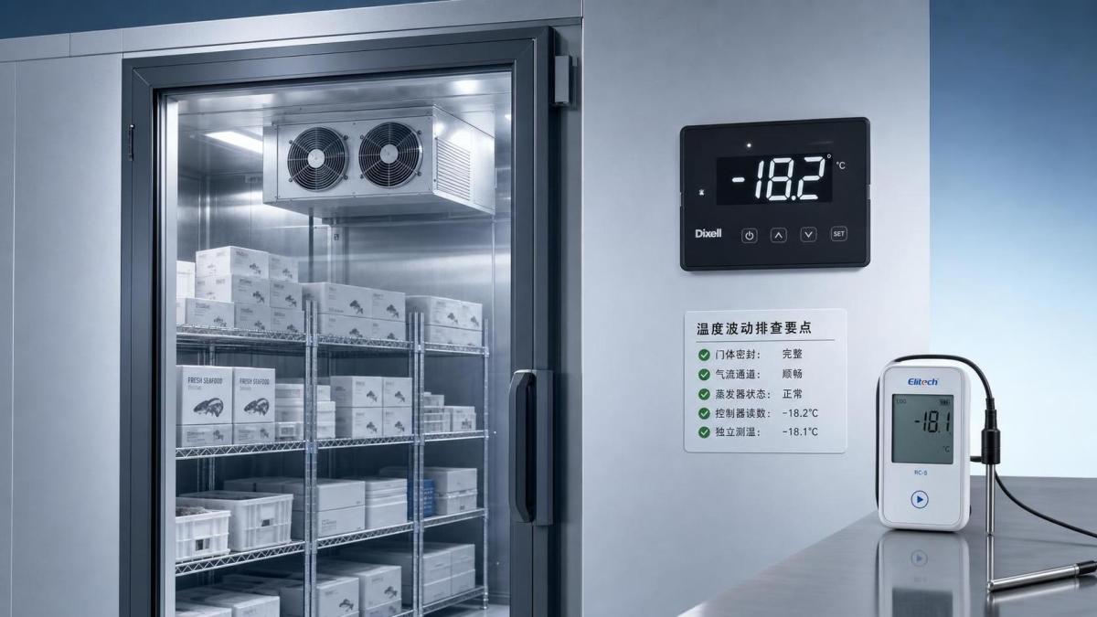 Display Cold Room Temperature Fluctuation: Causes and Practical Fixes Fluctuations de température dans une chambre froide vitrée : causes et solutions pratiques
