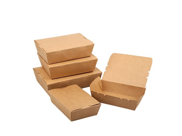 Foldable Kraft Paper Takeout Boxes