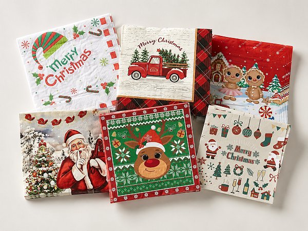 Custom Christmas Paper Napkins