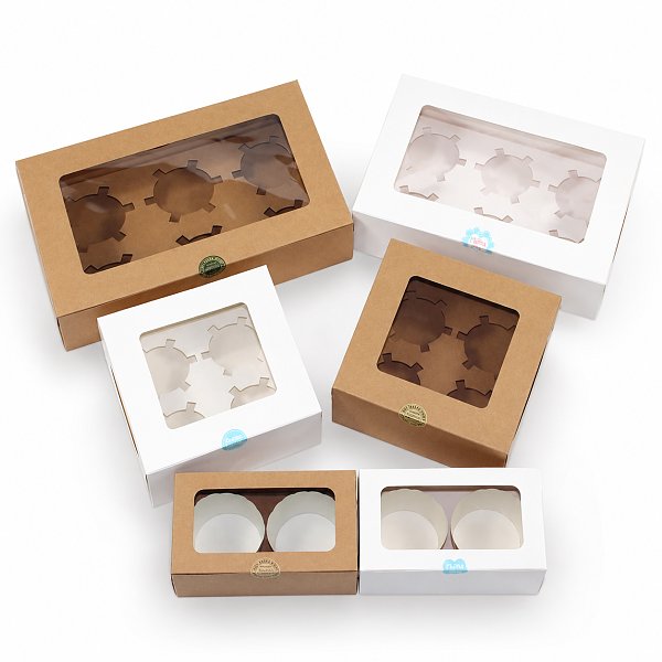 Windowed Cupcake Boxes