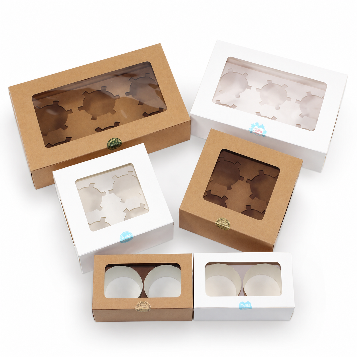 Windowed Cupcake Boxes