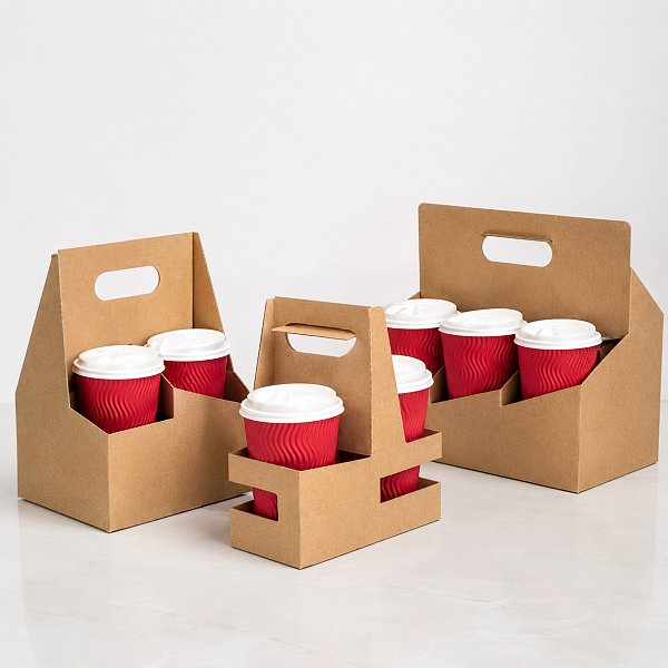 Corrugated Cup Carriers with Handles