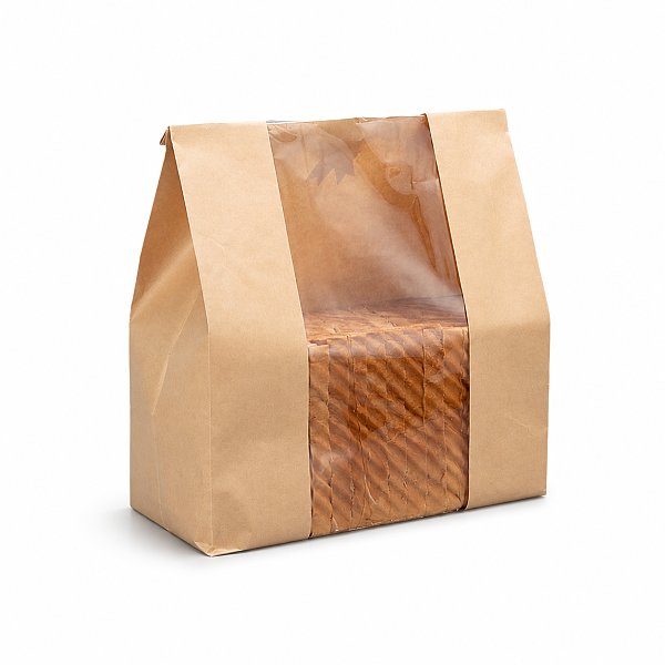 Windowed Kraft Paper Toast Bags