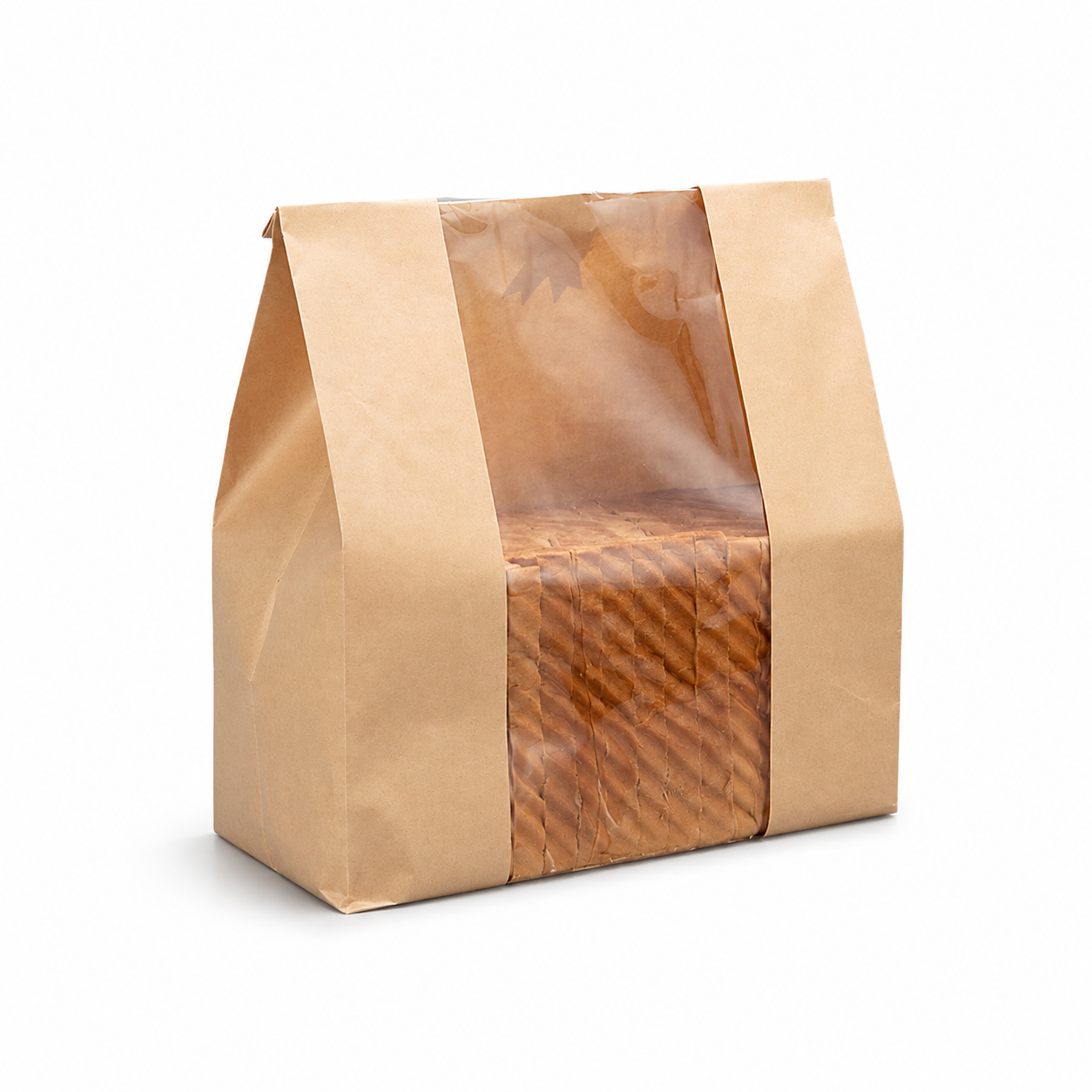 Windowed Kraft Paper Toast Bags
