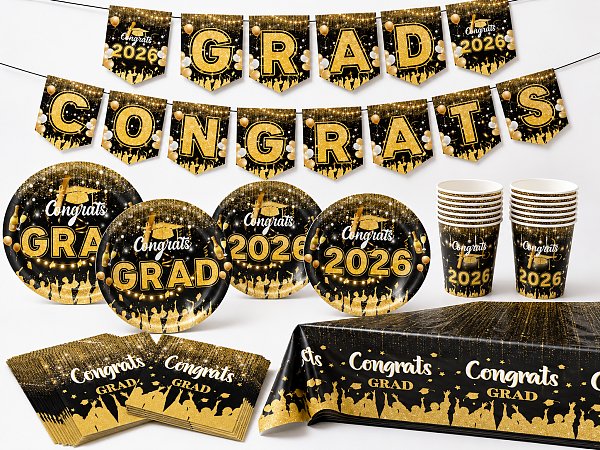 Graduation Party Tableware & Decorations Set