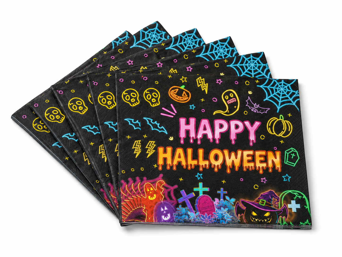 Happy Halloween Printed Paper Napkins Happy Halloween Printed Paper Napkins
