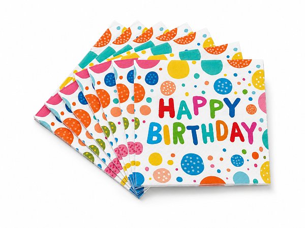 Happy Birthday Printed Paper Napkins