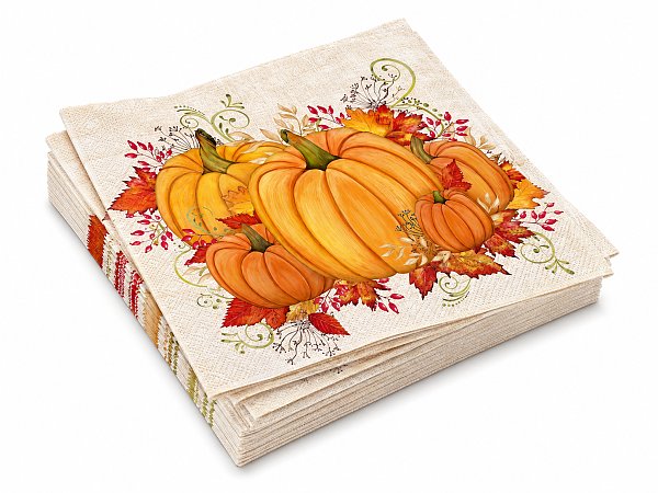 Thanksgiving Pumpkin Harvest Paper Napkins