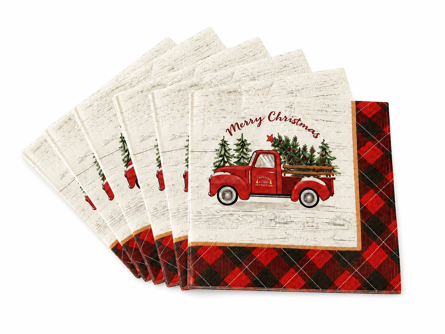 Vintage Christmas Truck Paper Napkins
