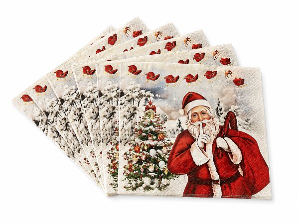 Vintage Santa Christmas Paper Napkins